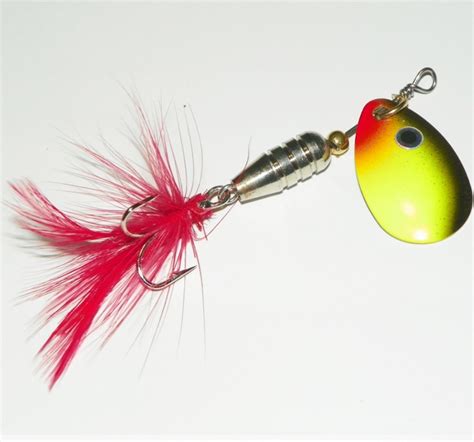 6 Gram Spin Feather Lure Red Yellow Black Perfect For Trout