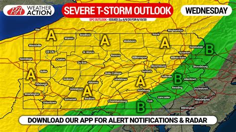 Strong to Severe Storms Likely in Much of Pennsylvania Wednesday