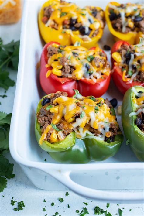 mexican stuffed bell peppers recipe evolving table