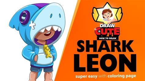 To get leon on brawl stars, you can only follow one path: How to draw Shark Leon | Brawl Stars super easy drawing ...