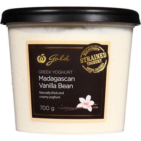 Gold Vanilla Bean Greek Yoghurt G Woolworths