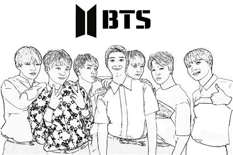 38 + imagenes de bts para colorear kawaii