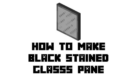 How To Make Black Stained Glass In Minecraft