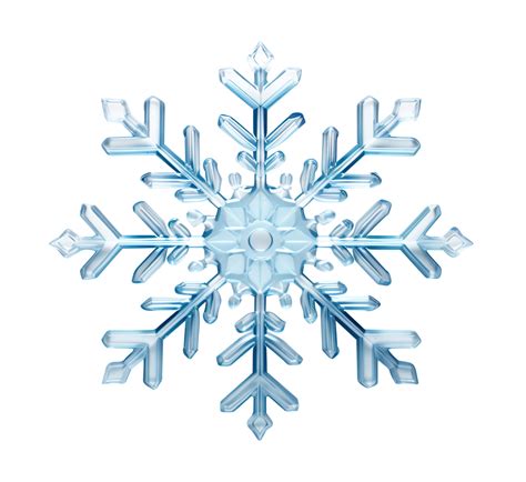 Beautiful Blue Snowflake On Transparent Background Winter Christmas