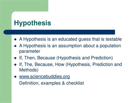 Ppt Formulating A Hypothesis Powerpoint Presentation Free Download