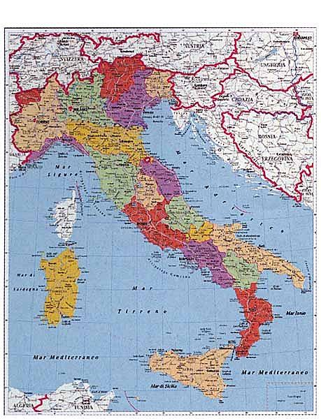 Itálie Politická Italsky 160 X 120 Cm Učebnice Vaníček