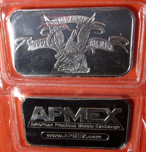 1 1oz Apmex Ounce 999 Fine Silver Bar Design Hard To Find