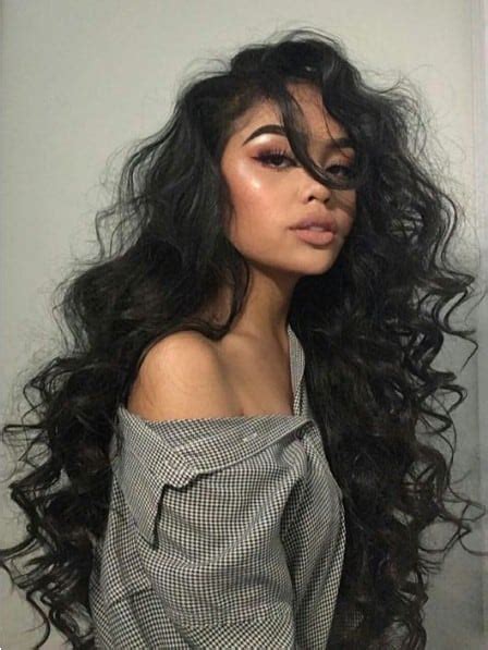 10 Instagramable Long Wavy Hairstyles Black Hair Images