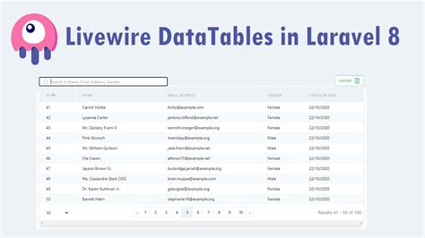 Datatables With Livewire In Laravel 8 Webslesson