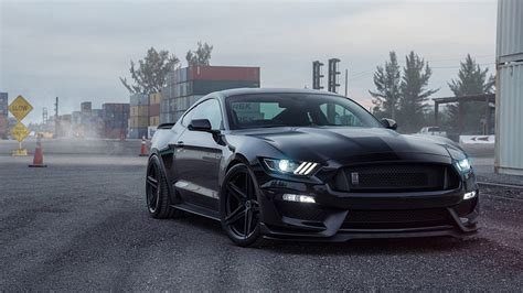 Hd Wallpaper Black Car Ford Mustang Shelby Mustang Ford Mustang