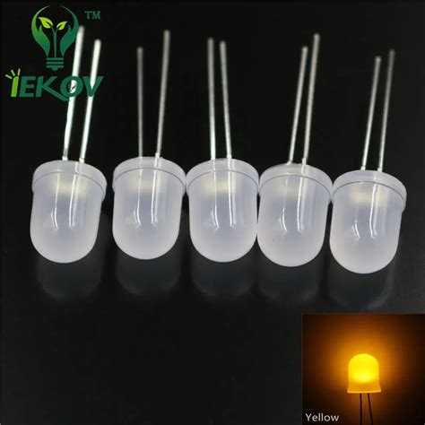 Buy 100pcs Led 10mm Diffused Led Diode Yellow 10mm