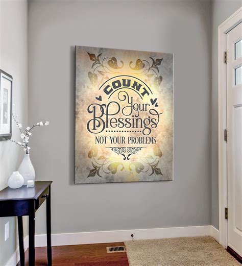 Christian Wall Art Count Your Blessings Wood Frame Ready To Hang