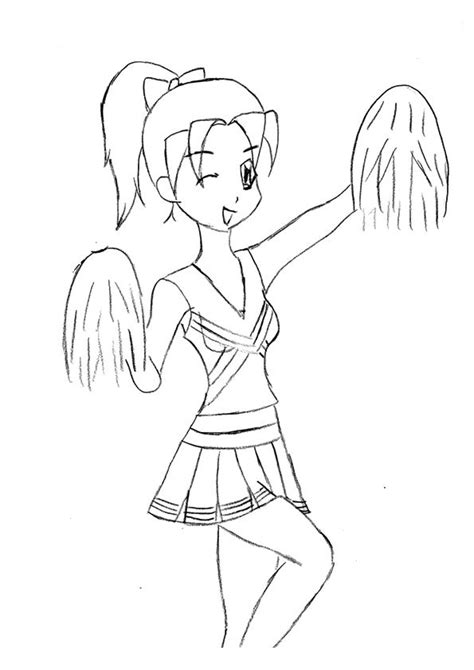Educational Csms Cheerleader Coloring Pages Color Cheerleading