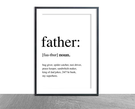 Fathers Day Noun Definition What I Love About My Daddy Etsy Uk
