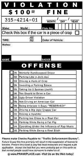 pay backcom fake parking  ticket template