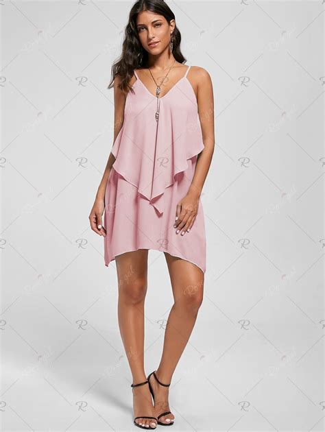 Rosegal Long Sleeve Chiffon Dress Fashion Slip Dress