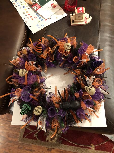 I Made A Halloween Wreath From Dollar Tree Stuff Rcrafts