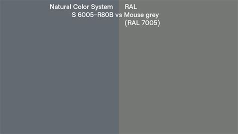 Natural Color System S 6005 R80b Vs Ral Mouse Grey Ral 7005 Side By