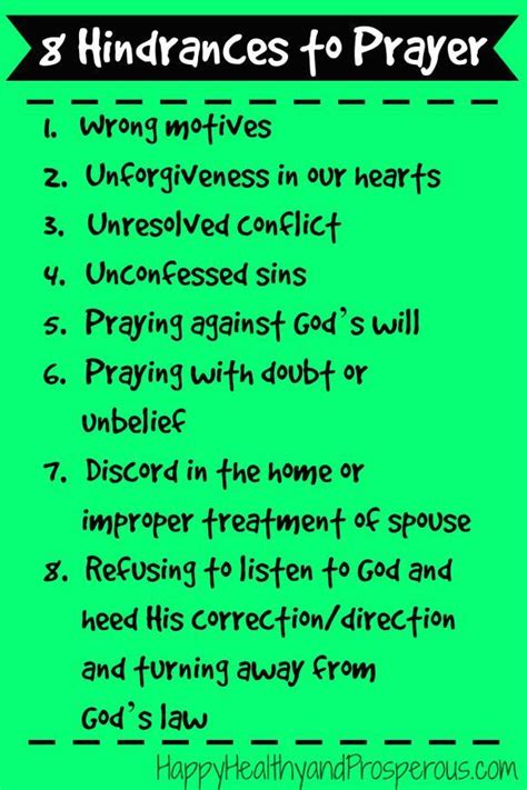 8 Hindrances To Prayer Happy Healthy And Prosperous Prayers Bible