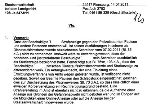Lieber paul, vielen dank für deine einladung. Polizei-Doku Schleswig, Teil 2, Die Dienstaufsichtsbeschwerde | Krieg? Nirgendwo!