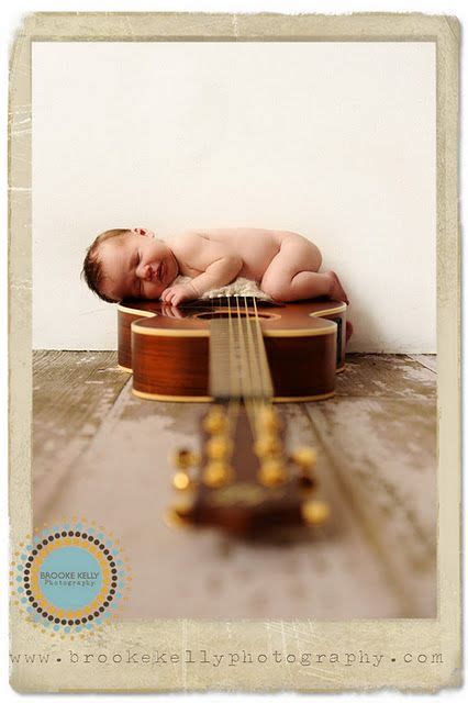 Baby On A Guitar Great Picture Idea For A Parent Whos A Musician