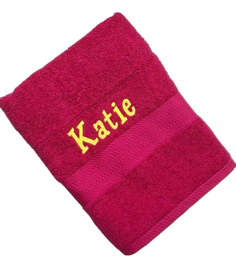 Personalized Bath Towels Embroidered Bath Towel Personalized Etsy