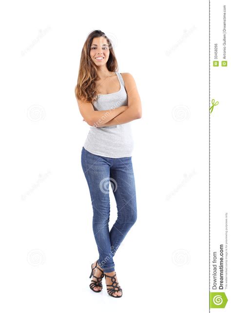 Beautiful Model Woman Posing Standing Royalty Free Stock Image Image
