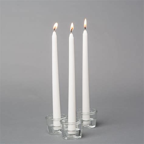 It's critical not to extinguish the candle until the pool of wax has. Formal White Taper Candles 10" (10 candles)