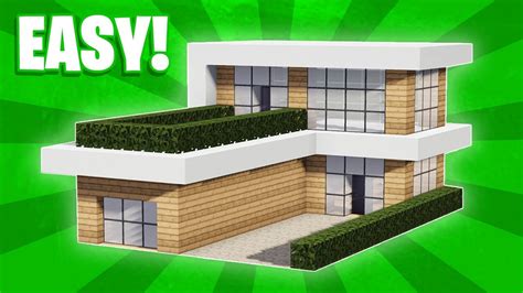 Small unfurnished modern house 1. Minecraft : How To Build a Small Modern House Tutorial ...