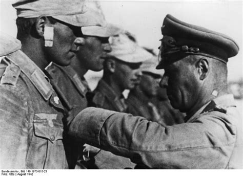 Photo Erwin Rommel Awarding The Iron Cross To A Man Under His Command