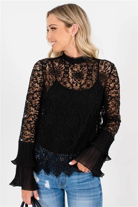 All Dressed Up Black Lace Top Black Lace Tops Black Lace Top Outfit Lace Top Outfits