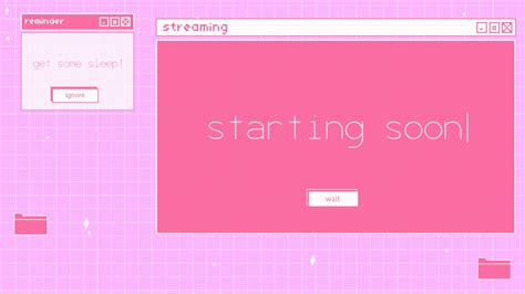 3 Twitch Overlay Animated Pink Stream Starting Soon Animated Etsy