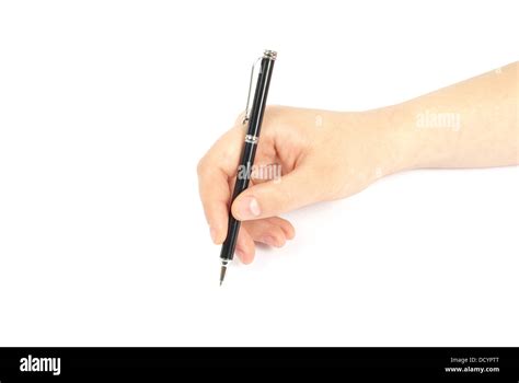 Hand And Pen Stock Photo Alamy
