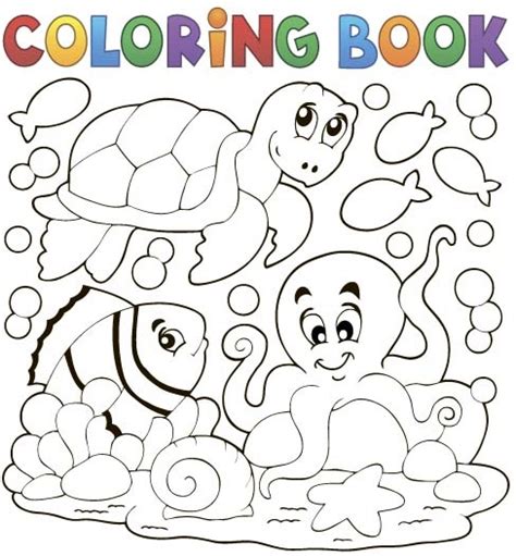 For boys and girls, kids and adults, teenagers and toddlers, preschoolers and older kids at school. Coloring picture sea world vector template Free vector in ...