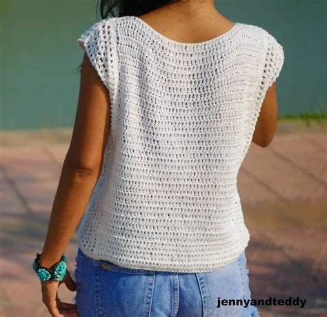 beginner summer crochet top free pattern jennyandteddy