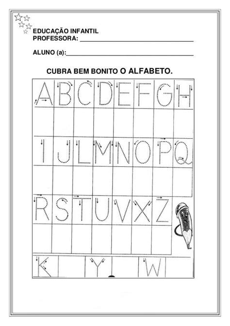 Atividades Para Educação Infantil Com Alfabeto Para Imprimir