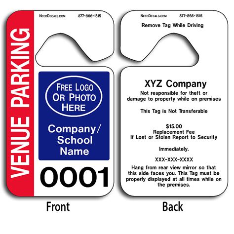 Hanging Parking Permit Templates 50 310 To 2500 042 Free