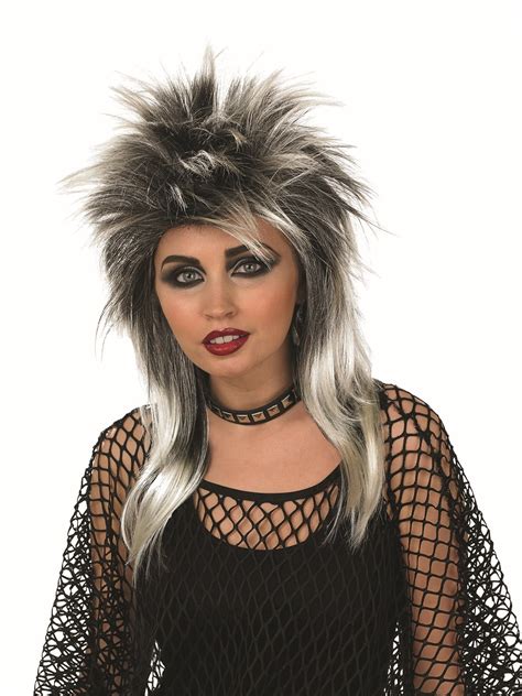 1980s 80s Señoras Peluca Punk Rocker Glam Rock Tina Turner Fancy Dress