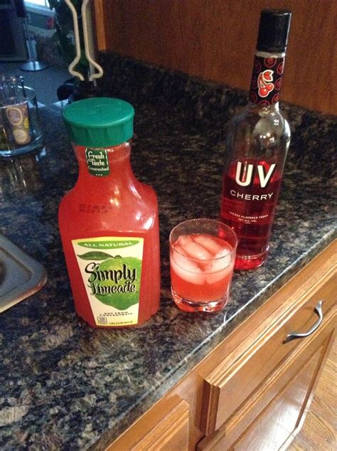 This party punch is going to be the hit of all of my parties this spring and summer. Simply limeade+UV cherry vodka= delicious cherry limeade ...