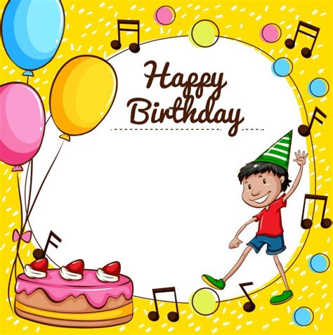 Free Happy Birthday Card Template Svg Dxf Eps Png Svg Design Free