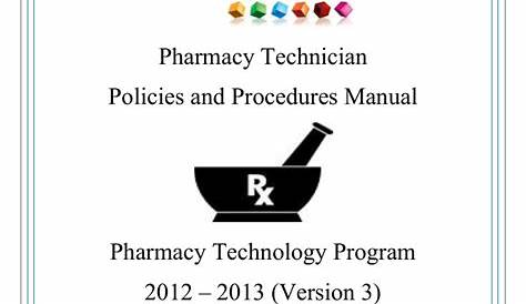 pharmacy technician manual pdf