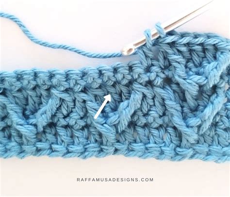 Crochet Wrapped Arrow Stitch Faux Cable Free Tutorial