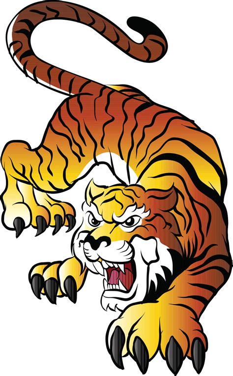 Fierce Prowling Retro Tiger Cartoon Vinyl Decal Sticker Shinobi Stickers
