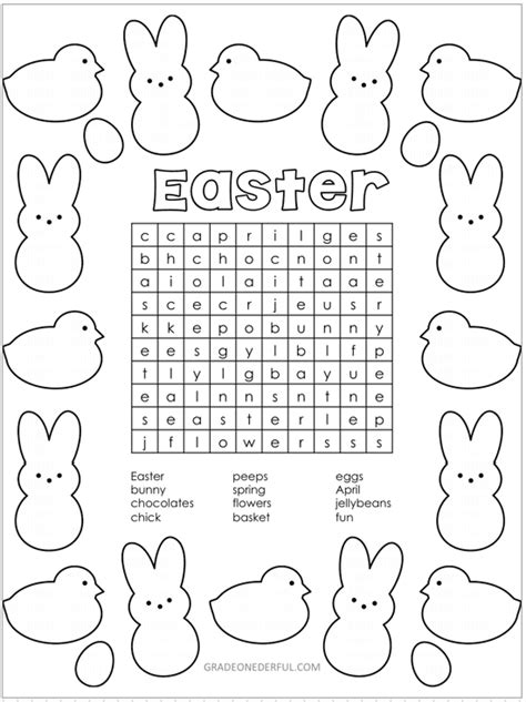 Free April Coloring Pages Word Searches
