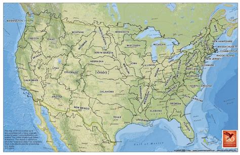 The United Watershed States Of America Map The Unit United States Map
