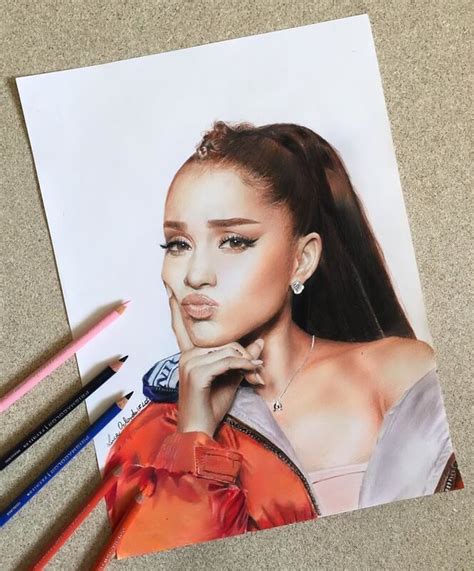 Celebrity Drawn With Colored Pencils Ariana Grande Drawings