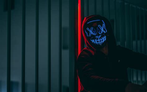 neon mask wallpapers top free neon mask backgrounds wallpaperaccess