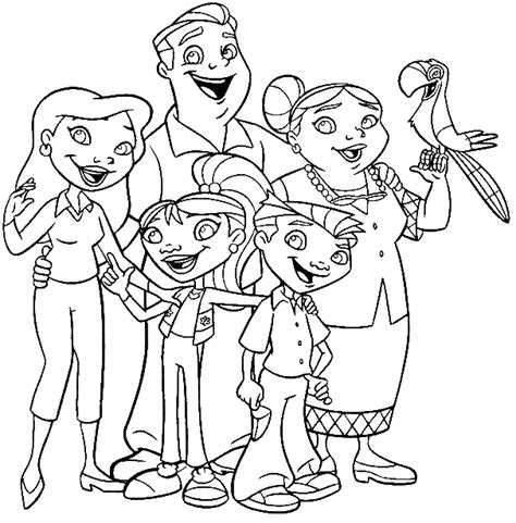 Dibujos para colorear e imprimir para niños. Dibujos para Colorear: La familia