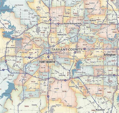 Dallas Fort Worth Zip Code Map Counties Colorized Lupon Gov Ph