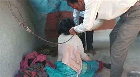 watch mentally challenged girl chained by father in madhya pradesh india news news